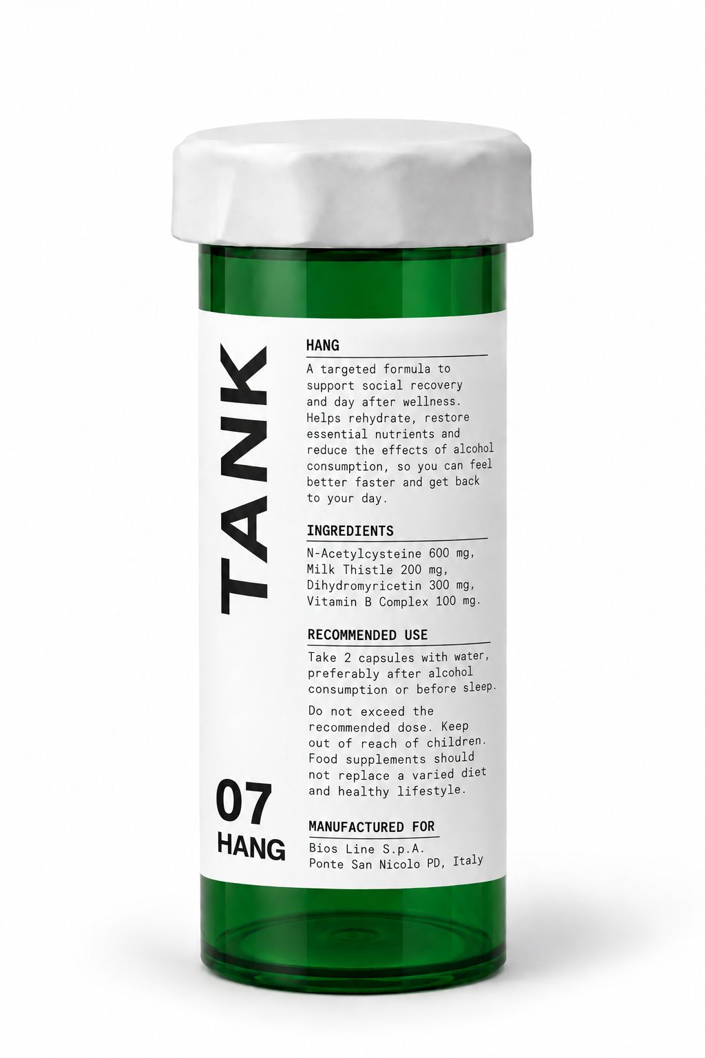 TANK 07 HANG — Next Day formula in a green vial